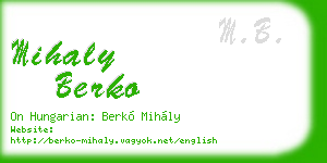 mihaly berko business card